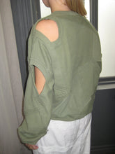 Load image into Gallery viewer, Cropped Cut Out Crewneck