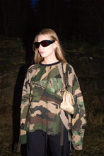 Load image into Gallery viewer, Patchwork Camo Cutout Top