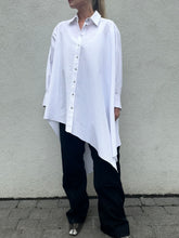 Load image into Gallery viewer, Asymmetric Hem Shirt Dress