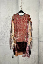 Load image into Gallery viewer, Drawstring Velvet Fringe Dress
