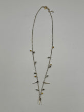 Load image into Gallery viewer, Beaded Snake Spike Silver Necklace