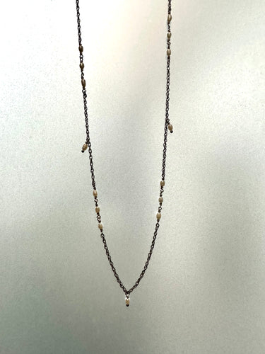 Hand-Beaded Rope Chain Necklace