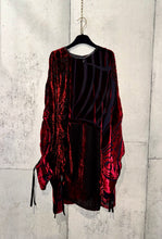 Load image into Gallery viewer, Drawstring Velvet Fringe Dress