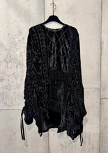 Load image into Gallery viewer, Drawstring Velvet Fringe Dress