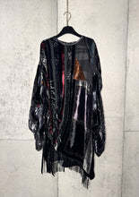 Load image into Gallery viewer, Drawstring Velvet Fringe Dress