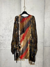 Load image into Gallery viewer, Drawstring Velvet Fringe Dress
