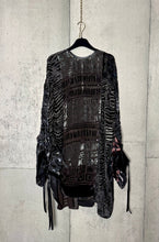 Load image into Gallery viewer, Drawstring Velvet Fringe Dress