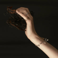 Load image into Gallery viewer, Mixed-Metal Seaweed Pods & Pearls Bracelet