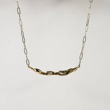 Load image into Gallery viewer, Mixed-Metal Seaweed Feather Necklace