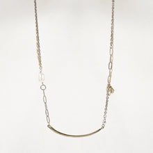 Load image into Gallery viewer, Arc & Pearl Mixed Chain Necklace