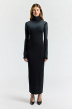 Load image into Gallery viewer, Verona Turtleneck Maxi Dress - Black Cast