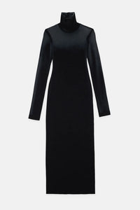 Verona Turtleneck Maxi Dress - Black Cast