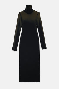 Verona Turtleneck Maxi Dress - Carbon Cast