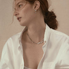 Load image into Gallery viewer, Mixed-Metal Triple Seaweed Silver Necklace