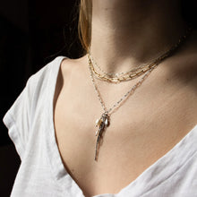 Load image into Gallery viewer, Silver Drop-Chain &amp; Pearl Necklace