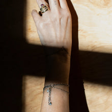 Load image into Gallery viewer, Seed & Pearl Asymmetrical Silver Bracelet