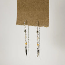 Load image into Gallery viewer, Claw Beaded Threader Earrings