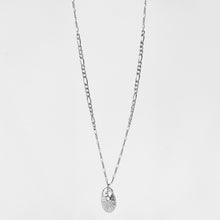 Load image into Gallery viewer, Silver Keyhole Shell Mixed-Chain Necklace