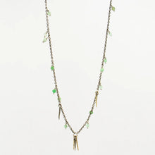 Load image into Gallery viewer, Beaded Snake Spike Silver Necklace