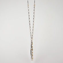 Load image into Gallery viewer, Silver Mixed-Chain &amp; Spikes Beaded Lariat Necklace