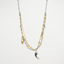 Load image into Gallery viewer, Beaded Seeds & Owl Claw Tangled Charm Necklace