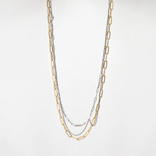 Load image into Gallery viewer, Tangled Gold & Silver Mixed-Chain Necklace