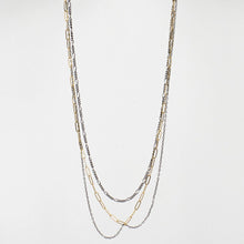 Load image into Gallery viewer, Fine Tangled Gold & Silver Mixed-Chain Necklace