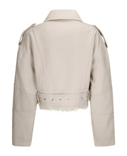 Load image into Gallery viewer, Cropped Round Sleeve Biker Jacket