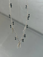 Load image into Gallery viewer, Beaded Snake Spike Silver Necklace