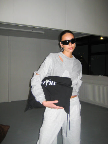 Cropped Cutout Crewneck