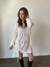 Load image into Gallery viewer, Drawstring Velvet Fringe Dress