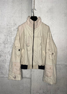 Cargo Bomber Jacket - Beige