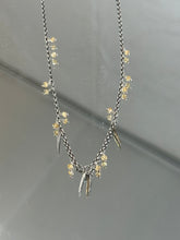 Load image into Gallery viewer, Beaded Snake Spike Silver Necklace