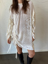 Load image into Gallery viewer, Drawstring Velvet Fringe Dress