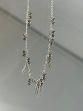 Load image into Gallery viewer, Beaded Snake Spike Silver Necklace