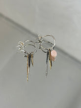 Load image into Gallery viewer, Spikes &amp; Bead Open Hoop Earrings