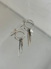 Load image into Gallery viewer, Spikes &amp; Bead Open Hoop Earrings
