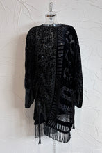 Load image into Gallery viewer, Drawstring Velvet Fringe Dress