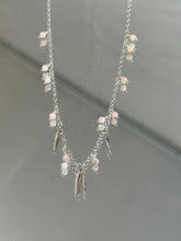 Load image into Gallery viewer, Beaded Snake Spike Silver Necklace