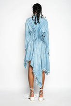 Load image into Gallery viewer, Chambray Pleated Shirt Dress