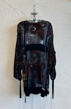 Load image into Gallery viewer, Drawstring Velvet Fringe Dress