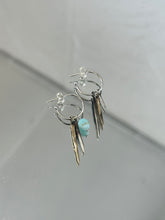 Load image into Gallery viewer, Spikes &amp; Bead Open Hoop Earrings