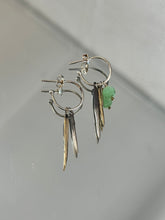 Load image into Gallery viewer, Spikes &amp; Bead Open Hoop Earrings