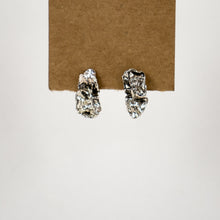 Load image into Gallery viewer, Silver Wave Seaweed Stud Earrings