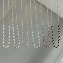 Load image into Gallery viewer, Hand Beaded Gold Figaro Necklace