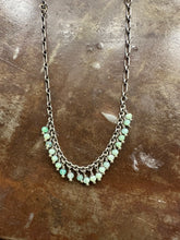 Load image into Gallery viewer, Silver Bead Fringe Necklace
