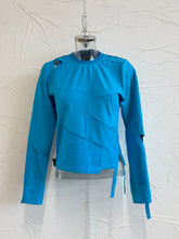 Load image into Gallery viewer, Cut Out Patchwork Fitted Top