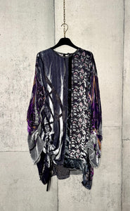 Drawstring Velvet Fringe Dress
