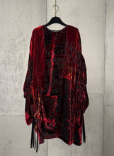 Load image into Gallery viewer, Drawstring Velvet Fringe Dress