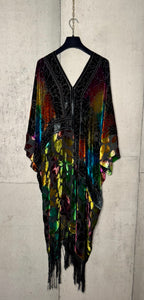 Velvet Fringe Dress